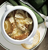 Onion Soup in Soup Bowl