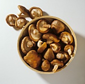A Basket of Shiitake Mushrooms