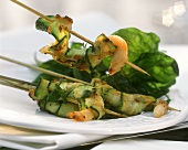 Skewer with Deep-fried Mussels and Zucchini