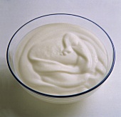 A small bowl of natural yoghurt