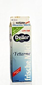 A litre of Deller semi-skimmed milk in tetrapack