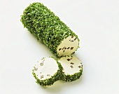 Mushroom butter, roll of butter with parsley coating