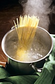 Spaghetti Boiling in a Pot
