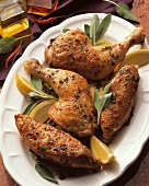 Pollo alla diavola (Hähnchen mit Chili-Salbei-Marinade)