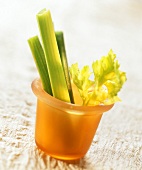 Celery in lime and mint sauce