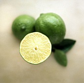 Half a lime and two limes
