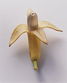 Half-peeled banana