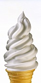 A Soft Serve Vanilla Ice Cream Cone