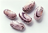 Five borlotti beans