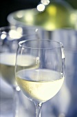 Glasses of White Wine on Table