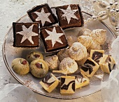 Christmas biscuits and pastries on a plate