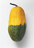 A yellowish green ornamental gourd
