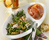 Antipasto di asparagi e prosciutto (asparagus salad & ham)