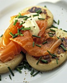 Open Faced Smoked Salmon Sandwich