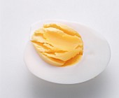 Half a semi-firm boiled egg (boiled 6 min)