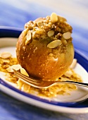 Mela al forno (Baked apple stuffed with biscuits & almonds)