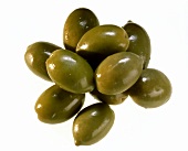 A heap of green olives