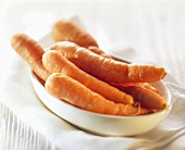 Carrots lying in a bowl