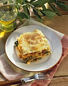 Green lasagne with spinach