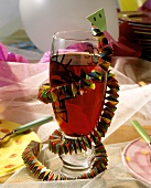 Paper streamer round children's cocktail for carnival