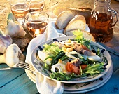 Salade nicoise with garlic vinaigrette