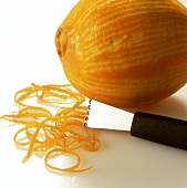 Cutting orange zest