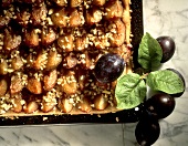 Wholemeal tray-baked plum cake 