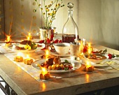 Weihnachtsmenü mit Suppe, Fasanenbrust & Schichtdessert