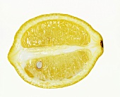 A lemon cut in half lengthways