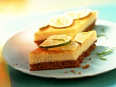 Two lime and semolina slices