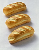 Three baguette rolls