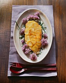 Baked Nile perch fillet with potatoes