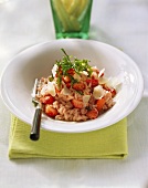 Strawberry risotto with Parmesan