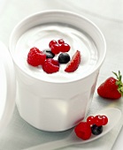 Natural yoghurt with fresh berries