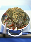 Leg of Lamb with Herb Crust