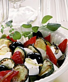 Roasted vegetables with sheep's cheese