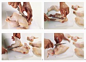 Jointing a chicken