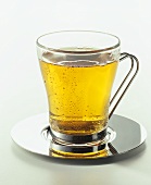 A glass cup of tea