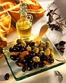 Pickled olives and olive oil