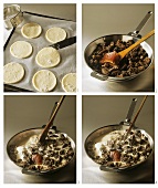 Morchel-Creme-Suppe mit Blätterteig zubereiten