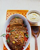 Polpettone alla siciliana (Meatloaf with anchovies and olives)