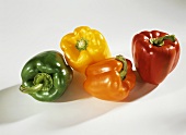 Red, orange, yellow and green peppers