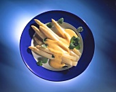 White asparagus with hollandaise sauce