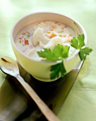 Cauliflower and lentil soup