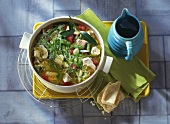 Summer vegetable stew with chicken