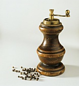 Pepper mill with pepper
