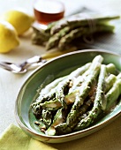 Asparagi gratinati (Green asparagus gratin with Parmigiano)