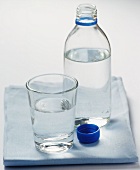 Bottle and glass of mineral water