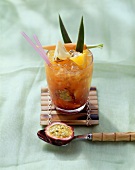 Vitamin cocktail with fruit and carrots