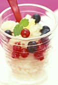 Rice pudding with berries